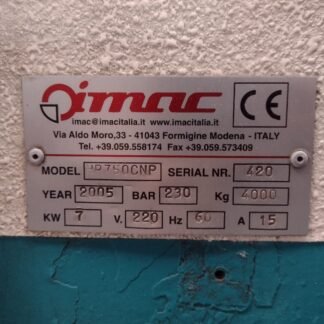 PUNCIONADEIRA IMAC HP750CNP ITALIANA