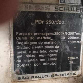 PRENSA SCHULER GUTMANN 250 TONELADAS